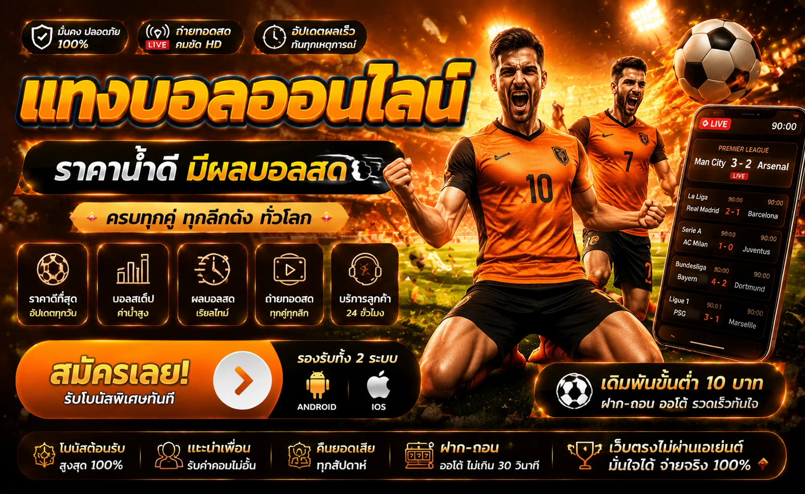 แทงบอลออนไลน์เว็บตรง ราคาน้ำ 4 ตังค์ ครบทุกลีก